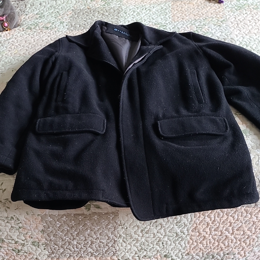 Kenneth Cole Classic Black Pea Coat